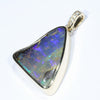 Natural Australian Boulder Opal and Diamond Gold Pendant (23mm x 18.5mm) Code - Z136