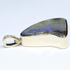 Natural Australian Boulder Opal and Diamond Gold Pendant (23mm x 18.5mm) Code - Z136