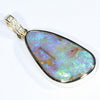 Natural Solid Australian Pipe Opal Gold Pendant (21.5mm x 12mm) Code - Z138
