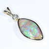 Natural Solid Australian Pipe Opal Gold Pendant (16mm x 9mm) Code - Z161
