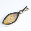 Natural Solid Australian Pipe Opal Gold Pendant (16mm x 9mm) Code - Z161