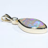 Natural Solid Australian Pipe Opal Gold Pendant (16mm x 9mm) Code - Z161