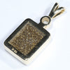 Natural Australian Boulder Opal and Diamond Gold Pendant (11mm x 9mm) Code - Z159