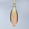 Natural Australian Queensland Pipe Opal Gold and Diamond Pendant