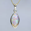 Opal Birthstone for October - Australian Opal Shop - Gold Opal Pendant