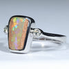 Sterling Silver - Solid Queensland Pipe Opal - Natural Diamonds