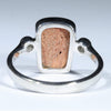 Australian Solid Pipe Opal and Diamond Silver Ring - Size 8 CC694