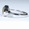 Coober Pedy Solid Crystal and Diamond Silver Ring - Size 8.25 Code CC678