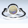 Coober Pedy Solid Crystal and Diamond Silver Ring - Size 8.25 Code CC678