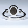 Australian Solid Boulder Opal and Diamond Silver Ring - Size 7 Code CC680