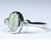 Sterling Silver - Solid Queensland Boulder Opal - Natural Diamonds