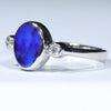 Sterling Silver - Solid Queensland Boulder Opal - Natural Diamonds