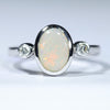 Silver Opal Ring - Opal Birthstone for October - Australian Opal Shop - Gold Coast
