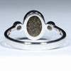 Australian Solid Boulder Opal and Diamond Silver Ring - Size 8.75 Code CC681