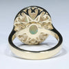 Coober Pedy Light Opal and Diamond Gold Ring - Size 6.75 US Code - T97