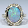 Crystal Opal Gold and Diamond Ring - Australian Opal Shop - Gold Coast - Qld