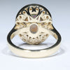 Lightning Ridge Crystal Opal and Diamond  Gold Ring Size 7 Code - T98