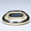 Lightning Ridge Solid Black Opal Mens Gold Ring - Size 9.25 US Code GM25