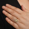 Natural Solid Australian Pipe Opal and Diamond Gold Ring - Size 7 US Code - T49
