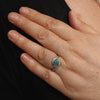 Lightning Ridge Dark Opal and Diamond White Gold Ring - Size 7 US Code - T93