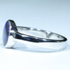 Lightning  Ridge Solid Dark Opal Silver Ring - Size 7 Code CC141