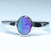 Natural Australian Queensland Boulder Opal Silver Ring