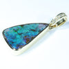 10k Gold - Solid Queensland Boulder Opal - Natural Diamonds