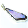 Large Queensland Boulder Opal and Diamond Gold Pendant Code - AA69