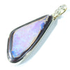 10k Gold - Solid Queensland Boulder Opal - Natural Diamonds