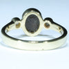 Natural Solid Australian Boulder Opal and Diamond Gold Ring - Size 7 US Code - EM230