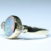Natural Solid Australian Opal and Diamond 18K Gold Ring  - Size 6.25 Code - EM215
