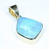 Natural Australian Boulder Opal Gold Pendant (14mm x 11.5mm) Code - AA79