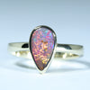 Queensland Solid Boulder Opal Gold Ring
