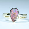 Queensland Solid Boulder Opal Gold Ring