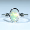 Lightning Ridge Soild Opal White Gold Ring 