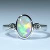 Lightning Ridge Soild Opal White Gold Ring 