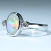 Lightning Ridge Soild Opal White Gold Ring 
