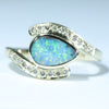 Australian Boulder Opal and Diamond Gold Ring 