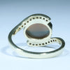 Natural Australian Solid Dark Opal and Diamond Gold Ring - Size 7.5 US Code  AA75