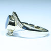 Natural Solid Australian Boulder Opal and Diamond Gold Ring - Size 7 US Code - AA74