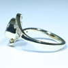 Natural Solid Australian Boulder Opal and Diamond Gold Ring - Size 7 US Code - AA74