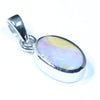 Australian Boulder Opal Silver Pendant with Silver Chain (9.5mm x 6mm) Code - FF290