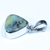 Australian Boulder Opal Silver Pendant with Silver Chain (11.5mm x 9.5mm) Code - FF283