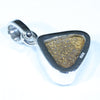 Australian Boulder Opal Silver Pendant with Silver Chain (11.5mm x 9.5mm) Code - FF283