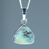 Natural Australian Boulder Opal Silver Pendant