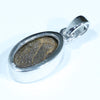 Australian Boulder Opal Silver Pendant with Silver Chain (13mm x 8.5mm) Code - FF279