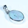 Australian Boulder Opal Silver Pendant with Silver Chain (12mm x 9mm) Code - FF265