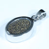 Australian Boulder Opal Silver Pendant with Silver Chain (12mm x 9mm) Code - FF265