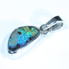 Australian Boulder Opal Silver Pendant with Silver Chain (10mm x 6mm) Code - FF262