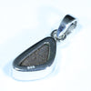 Australian Boulder Opal Silver Pendant with Silver Chain (10mm x 6mm) Code - FF262
